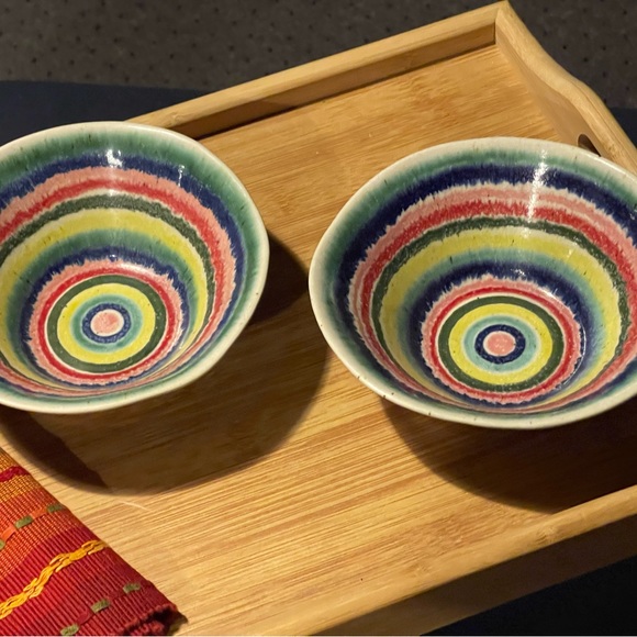 Pair of cereal bowls.  Modernist style. Set of 2 - Picture 4 of 11